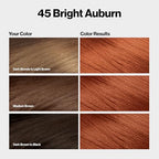 Buy now Revlon ColorSilk with Bond Repair Complex, Permanent Hair Color, 100% Gray Coverage, Ammonia Free Dye, Vegan Keratin, 45 Bright Auburn, 3 pack at indiglob india