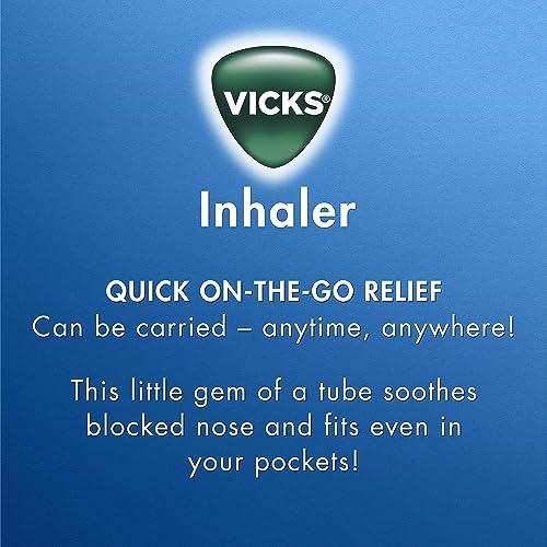 Buy now KRUM Vicks Inhaler, Portable Nasal Inhaler, Non-Medicated, Soothing Vapors to Breathe Easy, Menthol Scent, 2 Inhalers at indiglob india