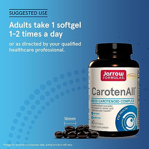 Buy now Jarrow FormulasÂ® CarotenAll, Dietary Supplement, Antioxidant Support for Vision and Cardiovascular Health, 60 Softgels, Up to a 60 Day Supply at indiglob india