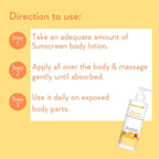 WishCare Sunscreen Body Lotion with SPF 50 PA+++ - Broad Spectrum UVA & UVB Protection, No White Cast, Enriched with Carrot Seed & Raspberry - Body Sunscreen Lotion 200ml (Indian Version)