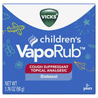 Buy now Vicks Children's VapoRub, Topical Cough Suppressant and Analgesic, Relieves Coughs and Minor Aches and Pains, Clinically Proven, Starts Working in Minutes for Fast Relief, For Children Ages 2+, 1.76oz at indiglob india