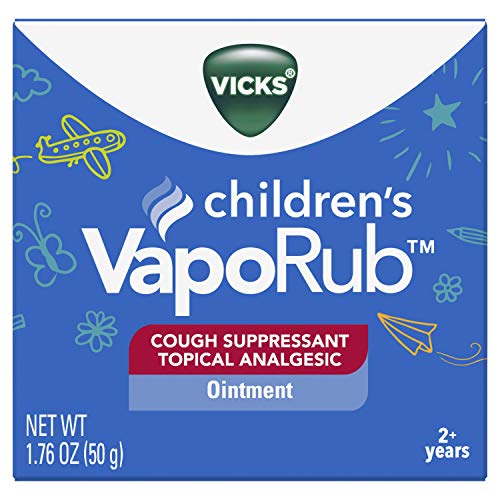 Buy now Vicks Children's VapoRub, Topical Cough Suppressant and Analgesic, Relieves Coughs and Minor Aches and Pains, Clinically Proven, Starts Working in Minutes for Fast Relief, For Children Ages 2+, 1.76oz at indiglob india