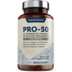 Buy now Vitamin Bounty Pro-50 Probiotics 50 Billion CFU for Women & Men - 13 Multi Strain Probiotic + Prebiotic - Digestive Health Supplements for Gut Health Support - Delayed Release Capsules for Men & Women 60 Count (Pack of 1) at indiglob india