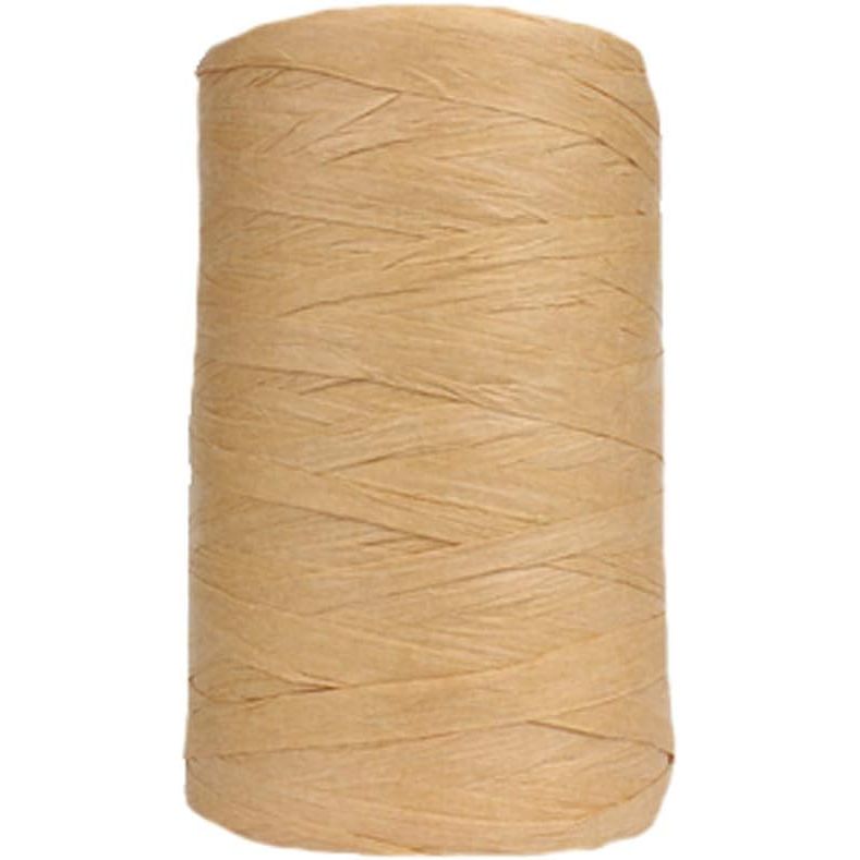 Buy now 316Yard Rayon Raffia Paper Crochet Brown Ribbon for Knit Summer Sun Hat, Beach Bag, Craft DIY Decoration at indiglob india