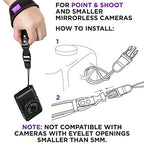 Buy now Camera Wrist Strap - Rapid Fire Heavy Duty Safety Wrist Strap by Altura Photo w/ 2 Alternate Connections for Use w/ Large DSLR or Mirrorless Cameras at indiglob india