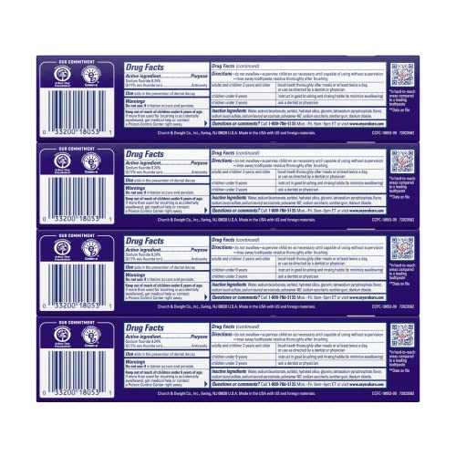 Buy now ARM & Hammer Complete Care Toothpaste, Teeth Whitening Toothpaste with Baking Soda, Fluoride, Whole Mouth Protection, Fresh Mint Flavor, 6.0 oz (Pack of 4) at indiglob india