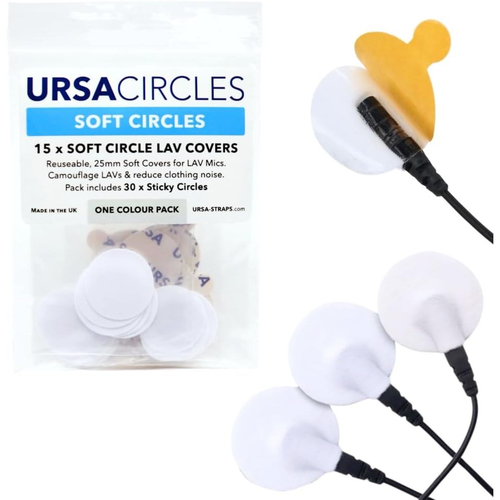 Buy now URSA Soft Circles: Reusable Soft Covers That Provide a Shield Against the Wind and Camouflage for Lavalier Mics. (15x Soft Circles + 30x Stickies, MultiPack) Single Colour Pack of 15 White at indiglob india