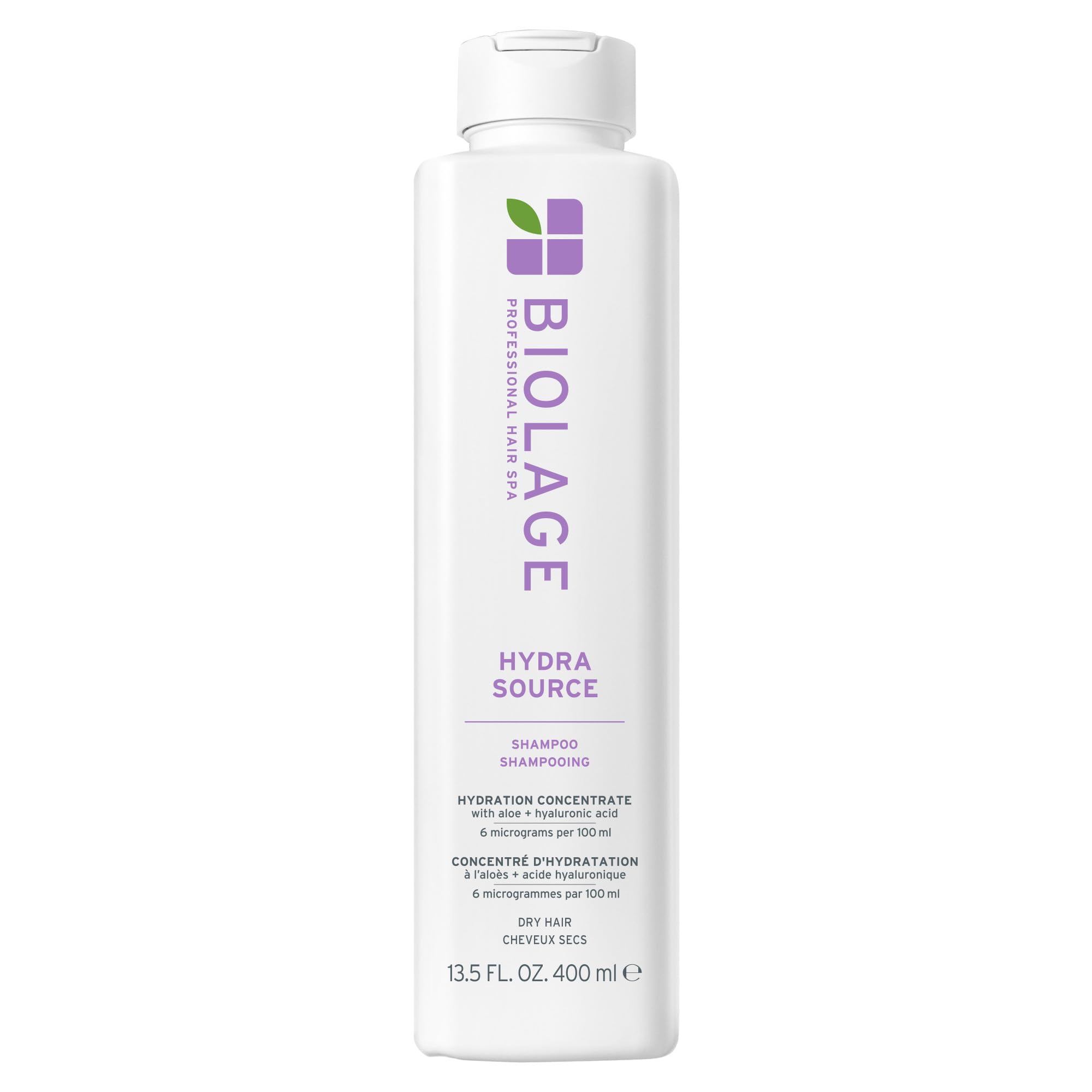 Biolage Hydra Source Shampoo – For Dry Hair | Aloe vera, hyaluronic acid, vegan, paraben-free, softens, moisturizes, adds shine