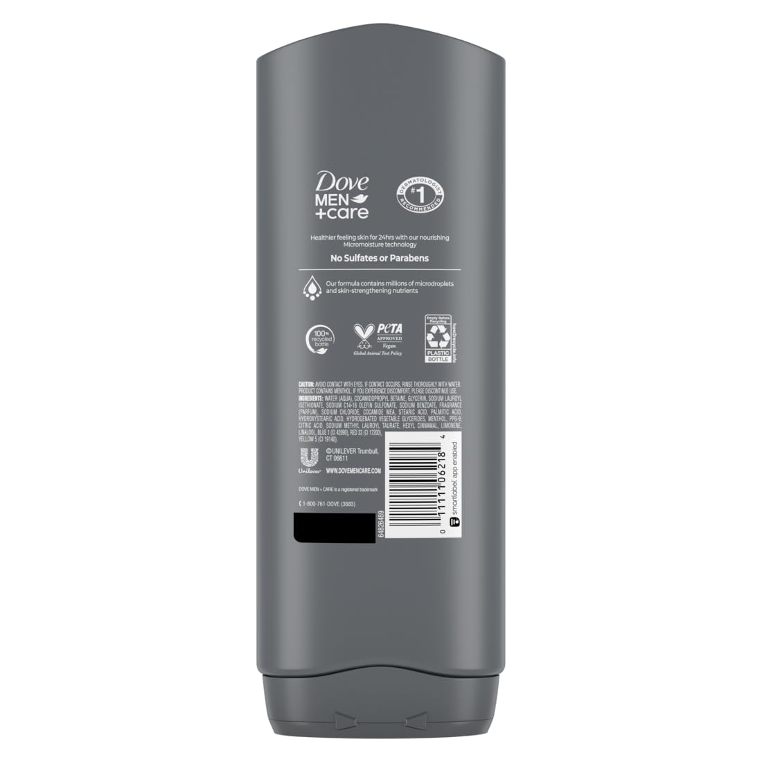 DOVE MEN + CARE Body and Face Wash Refreshing Extra Fresh Body Wash13.5 oz | For Men with 24-Hour Nourishing Micromoisture Technology