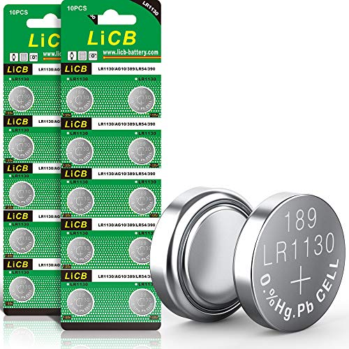 Buy now LiCB 20 Pack LR1130 AG10 Battery 1.5V Long-Lasting Alkaline Button Cell Batteries at indiglob india