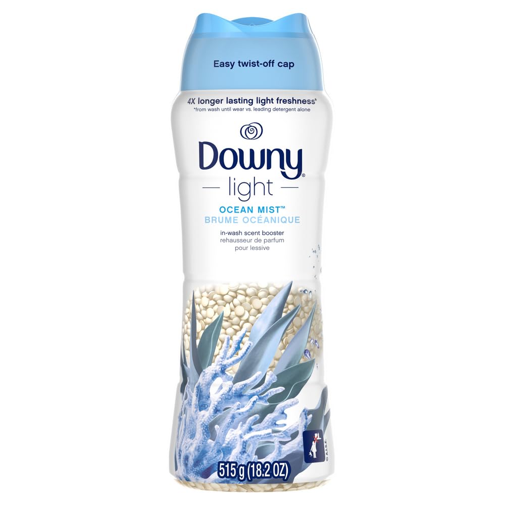 Buy now Downy Light Laundry Scent Booster Beads, Ocean Mist Scent, 24 OZ, In-Wash Fabric Beads Designed To Be Gentle With A Light Boost Of Scent, No Heavy Perfumes Ocean Mist 18.2 Ounce (Pack of 1) at indiglob india