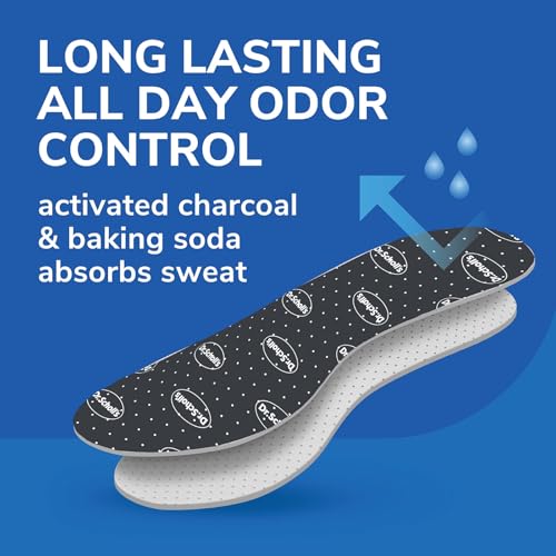 Buy now Dr. Scholl'sÂ® Stay Odor-Free & Dry Comfort Insoles with Odor-XÂ®, Unisex Inserts, 1 Pair, Full Length Trim to Fit Men's Shoe Sizes (7-13) and Women's Shoe Sizes (5-10) at indiglob india