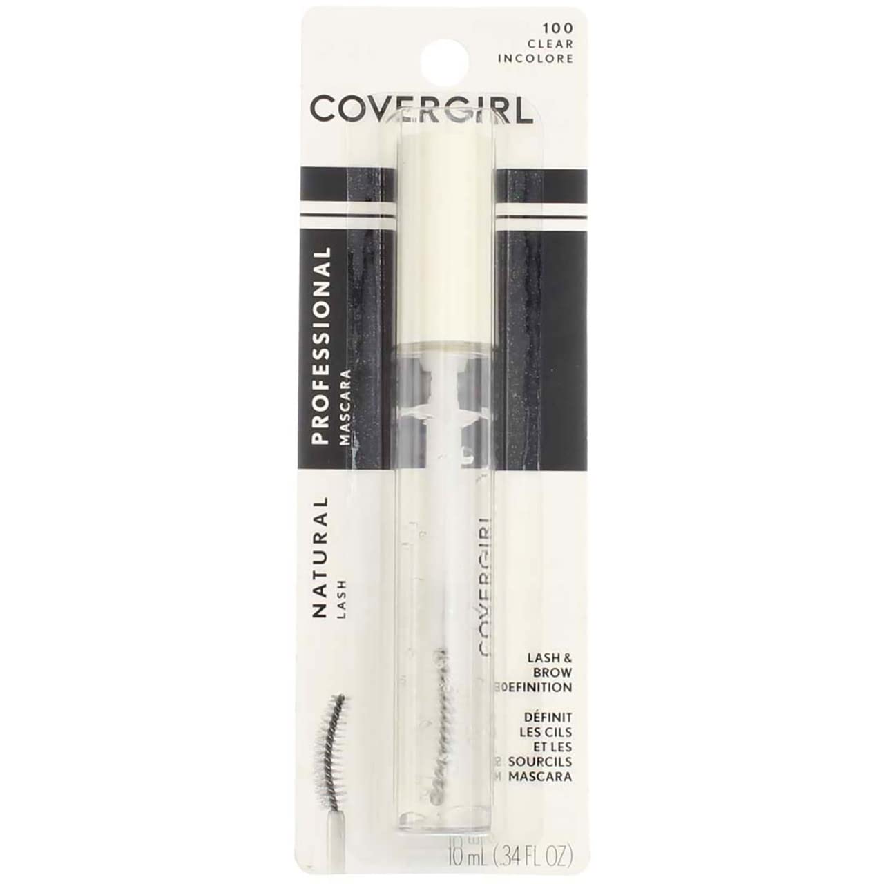 CoverGirl Professional Natural Lash Mascara, Clear [100] 0.34 oz (Pack of 2)