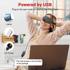 Buy now DR.PREPARE Heated Eye Mask With Temperature & Timer Control, USB Warm Compress for Dry Eyes, Sleep, Blepharitis, Dark Circles, MGD and Puffy Eyes - Earplugs Included at indiglob india