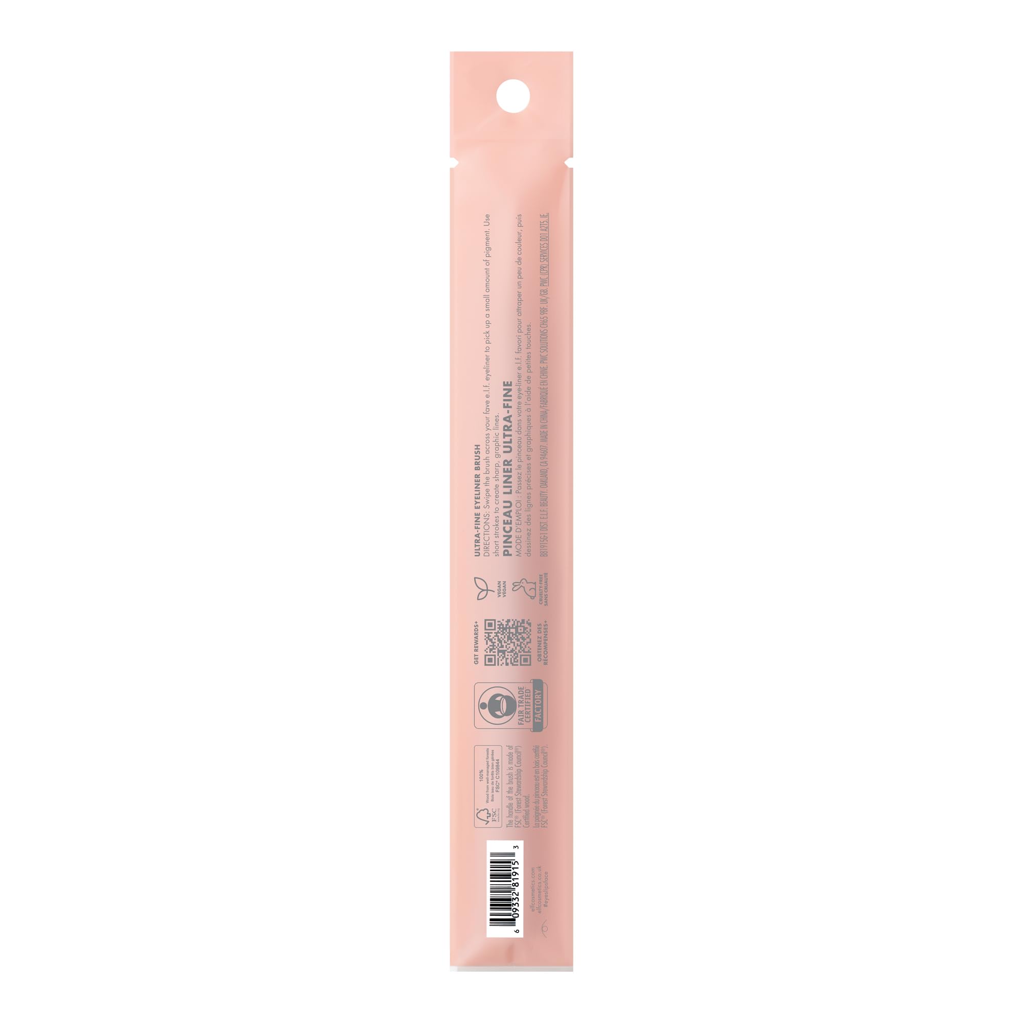 Buy now e.l.f. Ultra-Fine Eyeliner Brush, Pointed Tip For Creating Clean, Crisp Eye Makeup Looks, Use With Liquid, Cream & Kohl Formulas, Vegan & Cruelty-Free at indiglob india