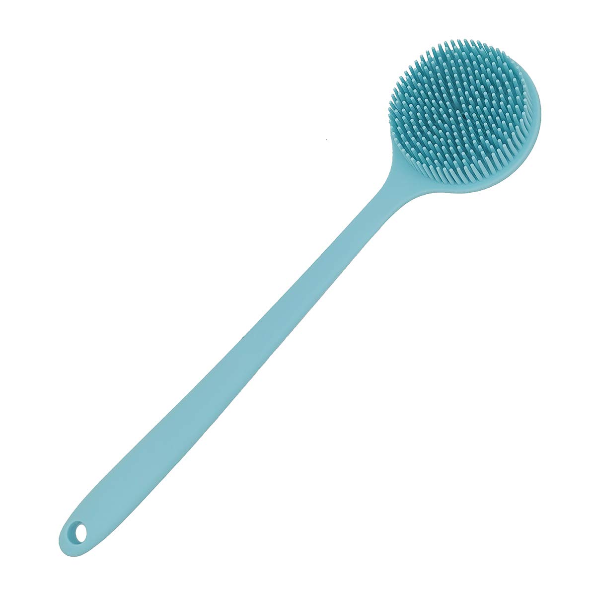 Buy now DNC Back Scrubber for Shower Soft Silicone Bath Body Brush with Long Handle (Black) Blue at indiglob india
