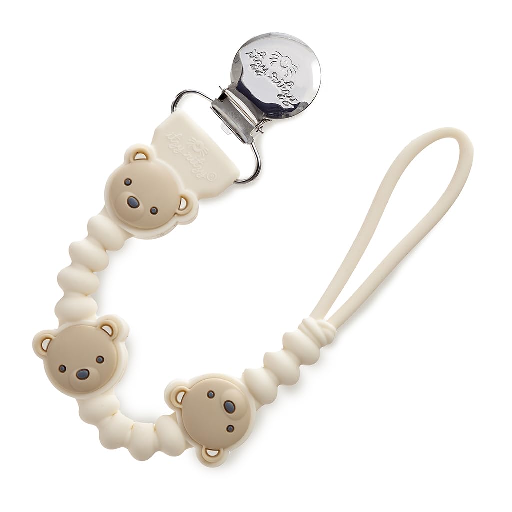 Itzy Ritzy Silicone Pacifier Clip, Baby Pacifier Holder Clip (Baby Bear)