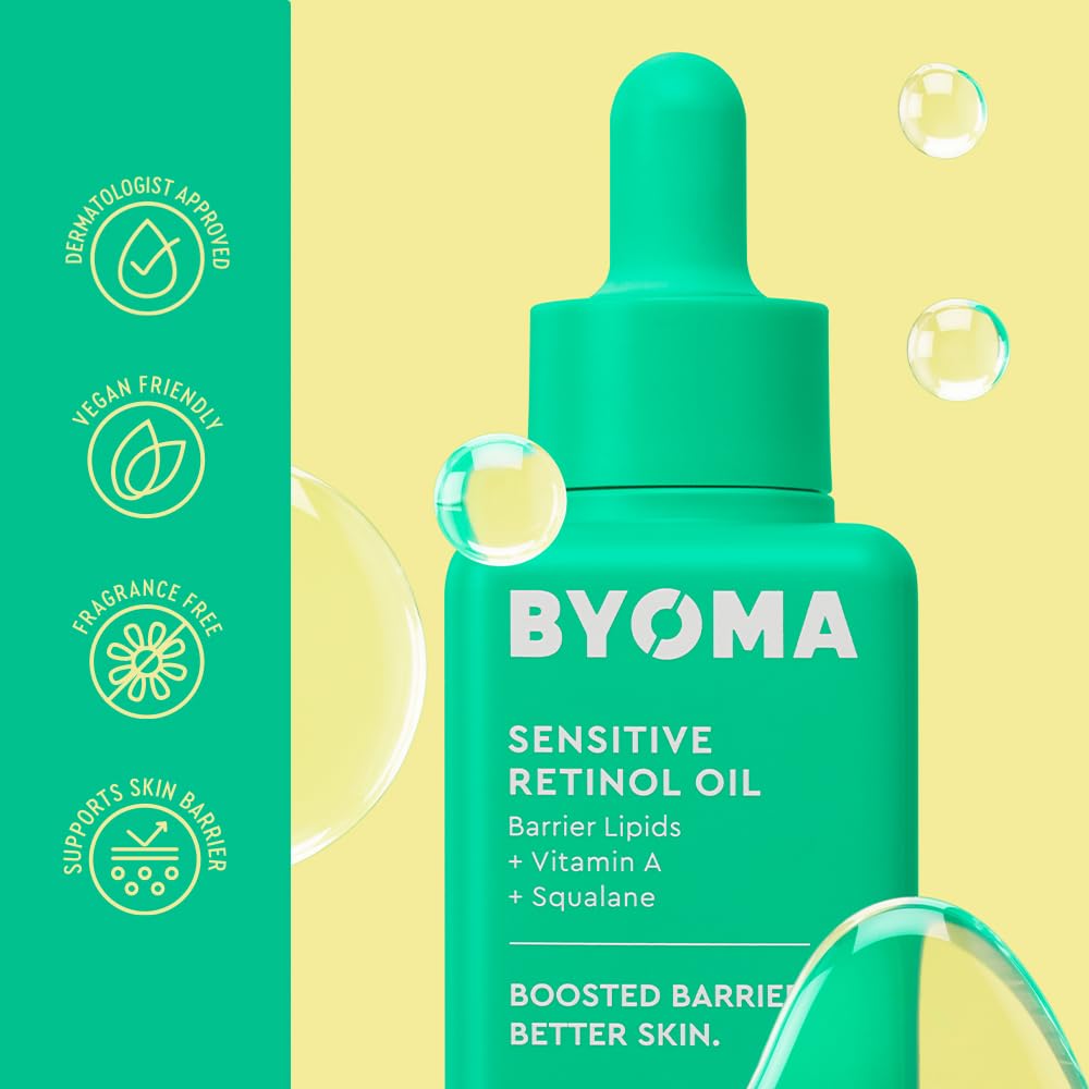 BYOMA Sensitive Retinol Oil, Face Oil for Retinol Beginners (30ml)