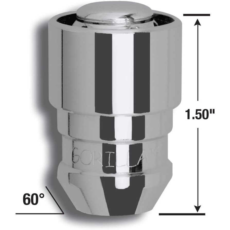 Buy now Gorilla Automotive 61631 Acorn Gorilla Guard Locks (12mm x 1.50 Thread Size) - Pack of 4 at indiglob india
