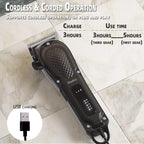 Buy now Hair Clippers for Men Professional - Cordless&Corded Barber Clippers for Hair Cutting & Grooming Rechargeable Beard Trimmer at indiglob india