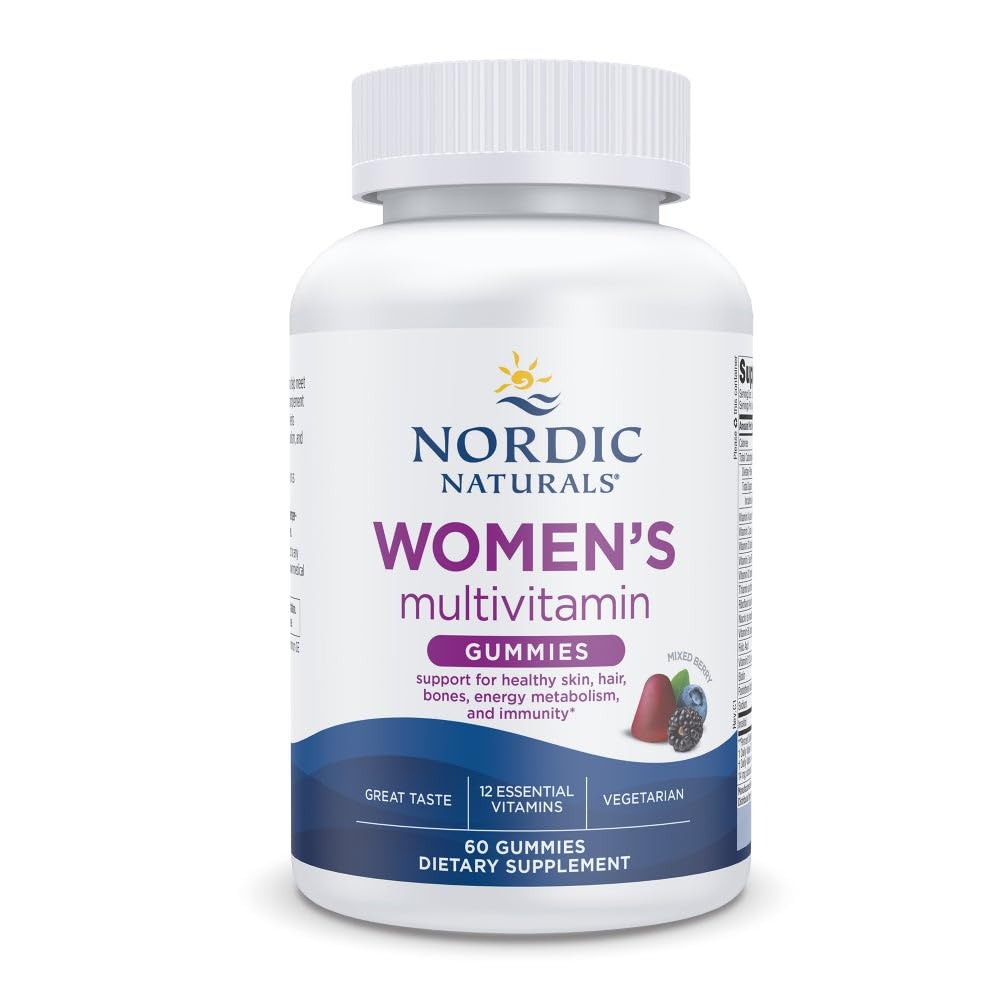 Nordic Naturals Men's Multivitamin Gummies, Mixed Berry Flavor - 60 Count | Supports healthy bones, blood vessels, energy & immunity w/ essential vitamins. NonGMO vegetarian gummies. 30 servings