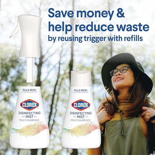 Buy now Clorox Disinfecting Mist, Lemongrass Mandarin, Household Essentials, 3 Refills, 16 Fl Oz Each at indiglob india