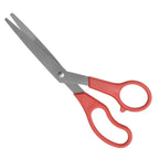 8-Inch Stainless Steel Bent Scissors for Home and Office, Red