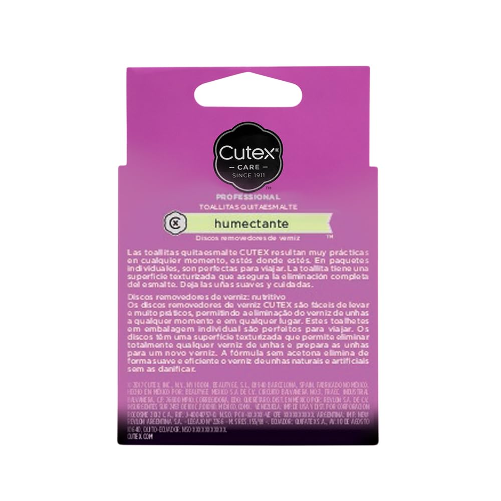 Cutex Care Swipe and Go Nail Polish Remover Pads, 10 Count