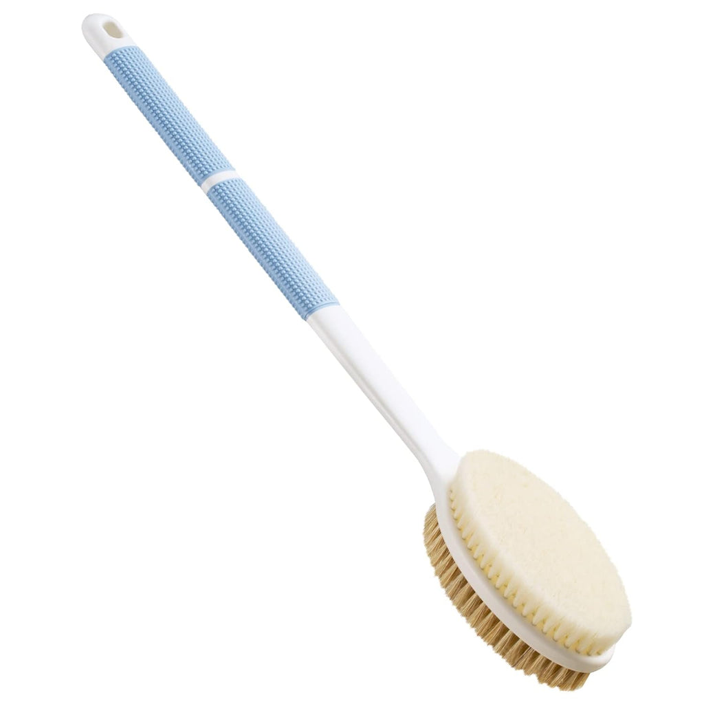 Buy now Back Scrubber Anti Slip Long Handle for Shower, Dual-Sided Back Brush with Stiff and Soft Bristles,Body Exfoliator for Bath or Dry Brush. at indiglob india