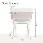 Buy now UPPAbaby Soma Smart Bassinet ƒ?? 5 motions + 5 speeds + 4 Sounds with MotionSync Technology ƒ?? Height Adjustable ƒ?? Included Mattress, Sheet + Storage Basket ƒ?? Charlie (Sand M??lange) at indiglob india