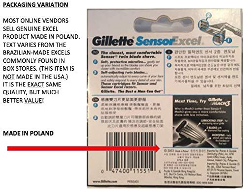 Buy now Gillette Sensor Excel-50 Count (5 x 10) at indiglob india