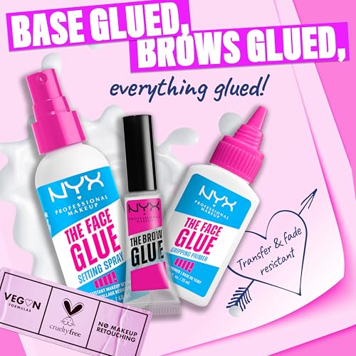 Buy now NYX PROFESSIONAL MAKEUP The Face Glue Setting Spray, Transfer-Resistant Waterproof Setting Spray, Up to 24HR Make Up Wear at indiglob india