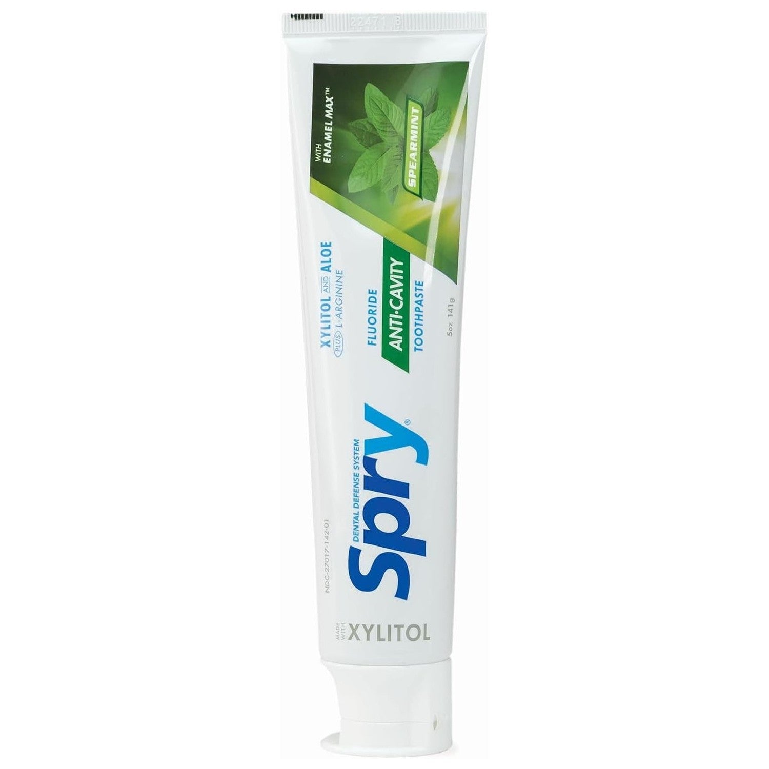 Buy now Spry Natural Xylitol Toothpaste 5oz for Adults and Kids with Fluoride, Gentle for Sensitive Teeth Whitening and Remineralizing, Breath Freshening, Mouth Moisturizing, Spearmint (Pack of 1) at indiglob india
