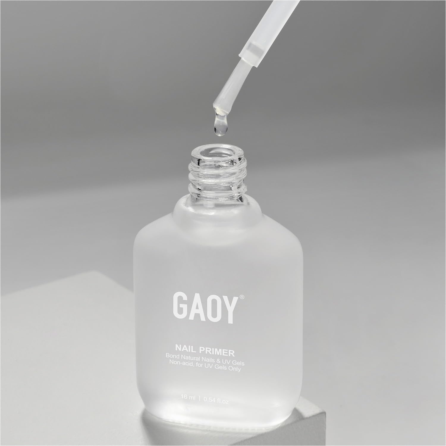 GAOY 16ml Nail Dehydrator and Primer with Gel Top and Base Coat, 4 Pcs Acid-Free Natural Nail Prep Dehydrate Bond Primer Professional Set, for Gel Polish