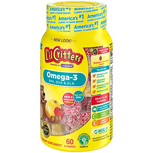 Buy now Lil Critters Omega-3 DHA, Lemonade,Chewable, 60 Count, Pack of 2 at indiglob india