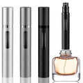 10ml Perfume Atomizer Travel Refillable, 3PCS Perfume Travel Refillable Bottle,Bottom-Filling Fragrances Perfumes Bottle,Mini Cologne Dispenser,Portable Sprayer（Black-Grey-Silver）