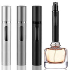 10ml Perfume Atomizer Travel Refillable, 3PCS Perfume Travel Refillable Bottle,Bottom-Filling Fragrances Perfumes Bottle,Mini Cologne Dispenser,Portable Sprayer（Black-Grey-Silver）