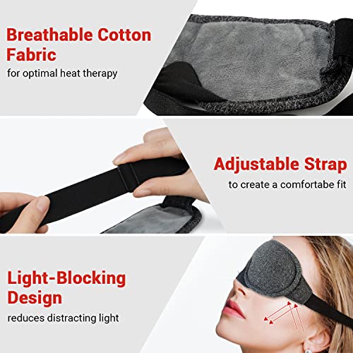 Buy now DR.PREPARE Heated Eye Mask With Temperature & Timer Control, USB Warm Compress for Dry Eyes, Sleep, Blepharitis, Dark Circles, MGD and Puffy Eyes - Earplugs Included at indiglob india