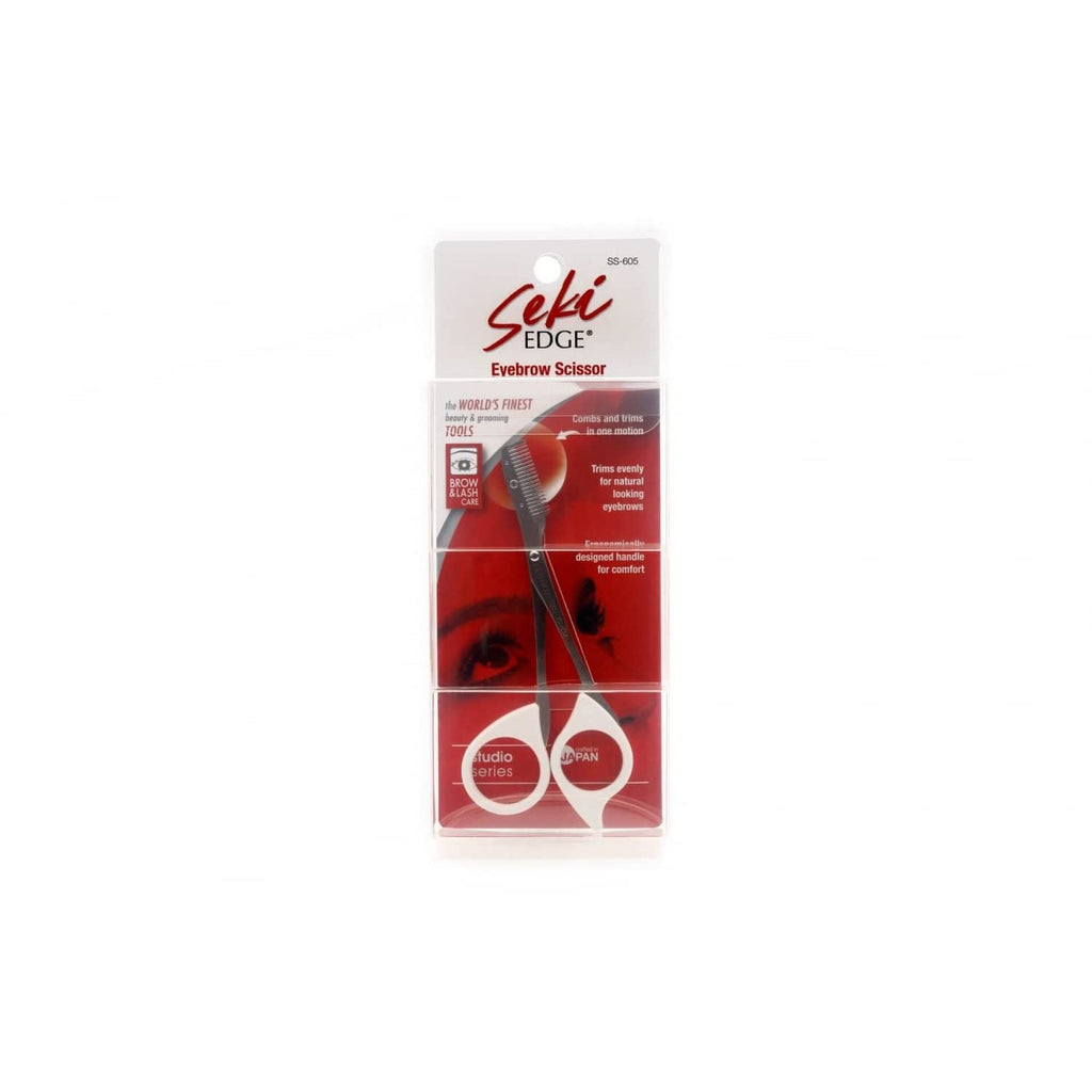 Buy now Seki Edge Eyebrow Scissors Comb (SS-605) - Stainless Steel Eyebrow Trimmer Scissor Comb for Trimming Eye Brows, Beards, & Mustaches - for Men & Women - Made in Japan at indiglob india