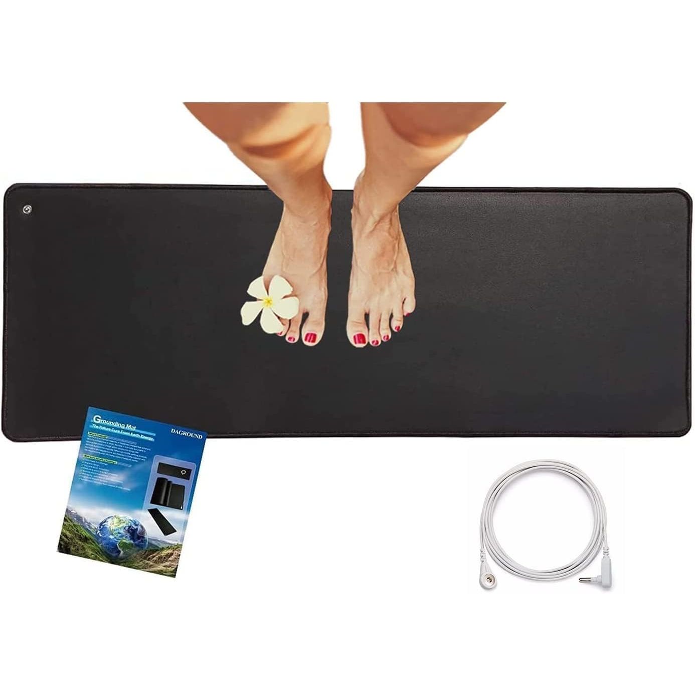 Buy now Reconnect to The Earth EMF Recovery Mat, 35.4x23.6 inches, Universal Grounding Sleep & Yoga Mat, Improves Energy, Sleep Assist, Helps with Anxiety - BLACK 11.6" x 11.6" at indiglob india