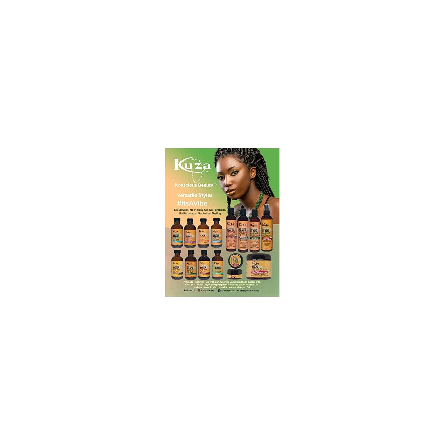 Buy now Kuza Jamaican Black Castor Oil Leave-In-Conditioner 16Oz. (Pack Of 2) at indiglob india