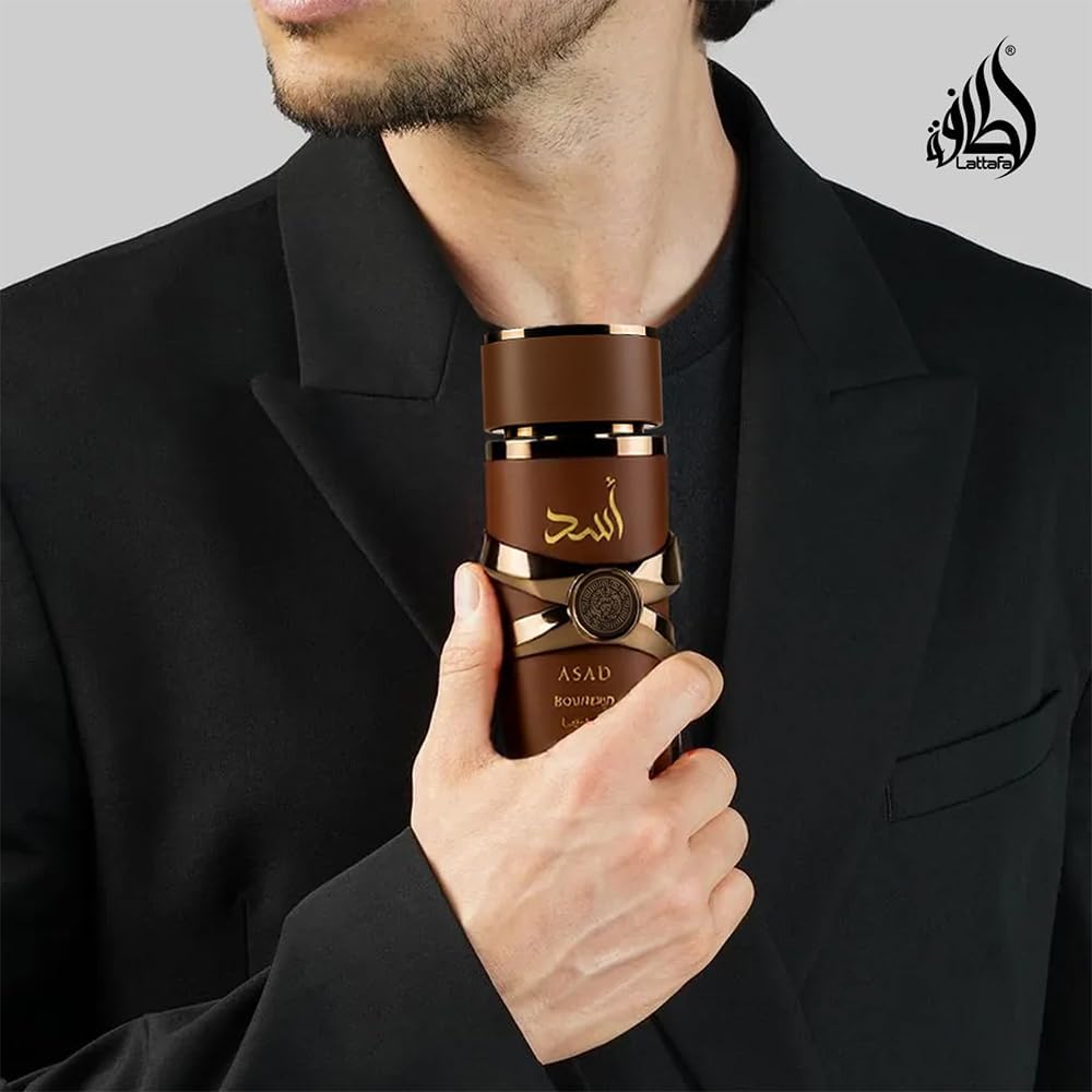 Lattafa Asad Bourbon for Unisex Eau de Parfum Spray, 3.4 Ounce / 100 ml | for Unisex