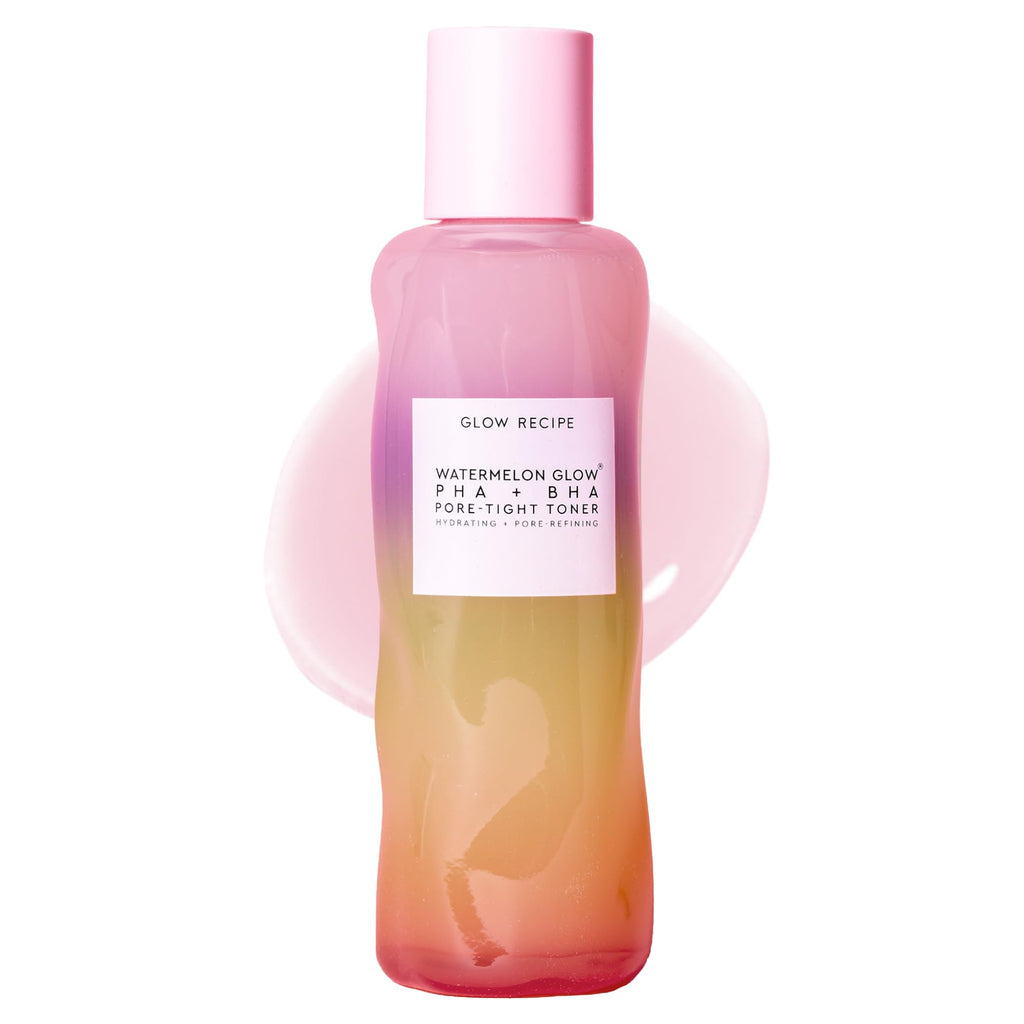 Glow Recipe PHA + BHA Face Toner, Korean Exfoliating Toner for Pores, Gentle Chemical Exfoliant + Hydrating Toner, Watermelon, Cactus Water + Glycerin (150ml)