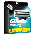 Buy now Gillette Mach3 Replacement 8 Cartridges at indiglob india