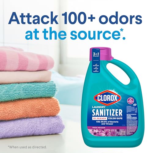 Buy now CLOROX Laundry Sanitizer, 0% Bleach, Color Safe, Clean Linen, Fresh, 80 Fl oz, Pack of 2 (Pack May Vary) at indiglob india