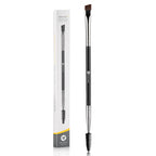 Eyebrow Brush Spoolie Dual Angled Eye Brow Brush Eyelash Comb | Eyebrow Tool for Lining and Shaping Brows or Lashes (Dark Brown)