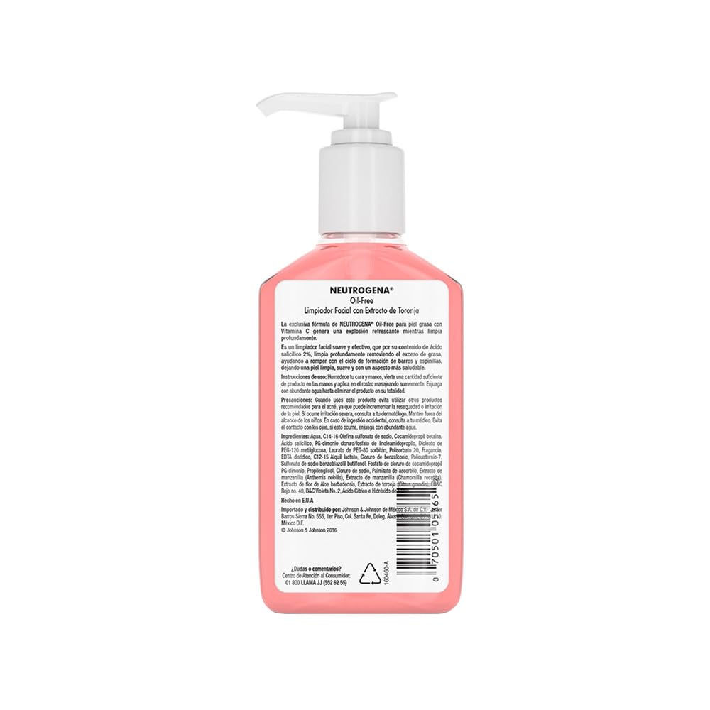 Buy now Neutrogena Oil-Free Pink Grapefruit Pore Cleansing Acne Wash and Daily Liquid Facial Cleanser with 2% Salicylic Acid Acne Medicine and Vitamin C, 6 fl. oz at indiglob india