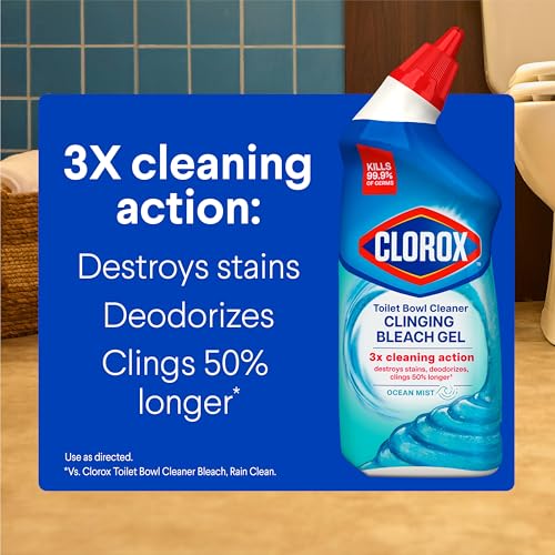 Buy now Clorox Toilet Bowl Cleaner Heavy Duty Stain and Ring Remover, Arctic Clean, 24 Fl Oz., Pack of 2 at indiglob india