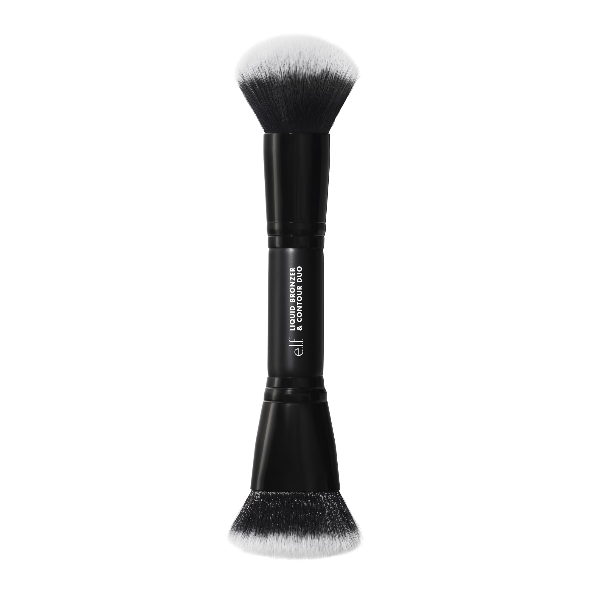 e.l.f. Liquid Bronzer & Contour Duo Brush | Silky Highly Pigmented Formula with Dual-ended Makeup Brush, Synthetic Bristles, 100% Vegan and Cruelty-Free