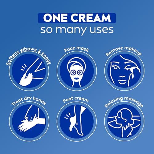 Buy now NIVEA Creme Body, Face and Hand Moisturizing Cream for All Skin Types, Rich Body Moisturizer with Provitamin B5, 13.5 Oz Tin at indiglob india